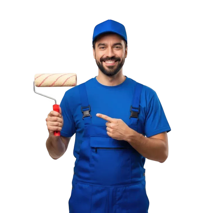 Painter finishing a renovation